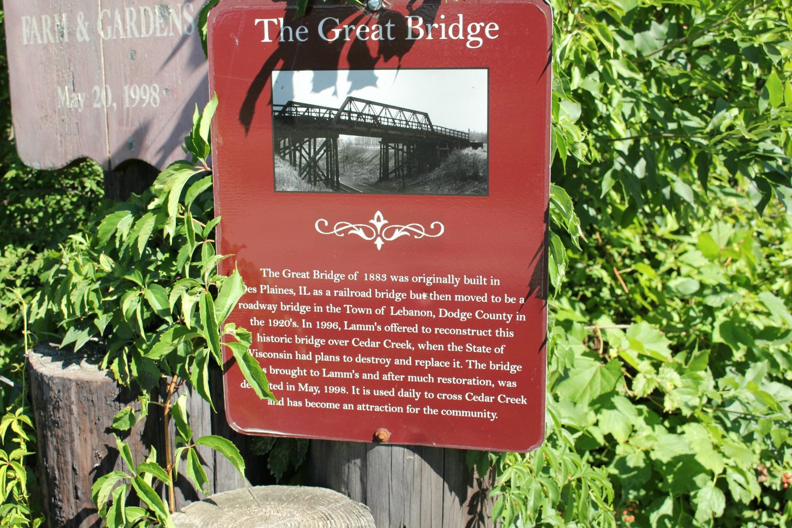 Historical information signage